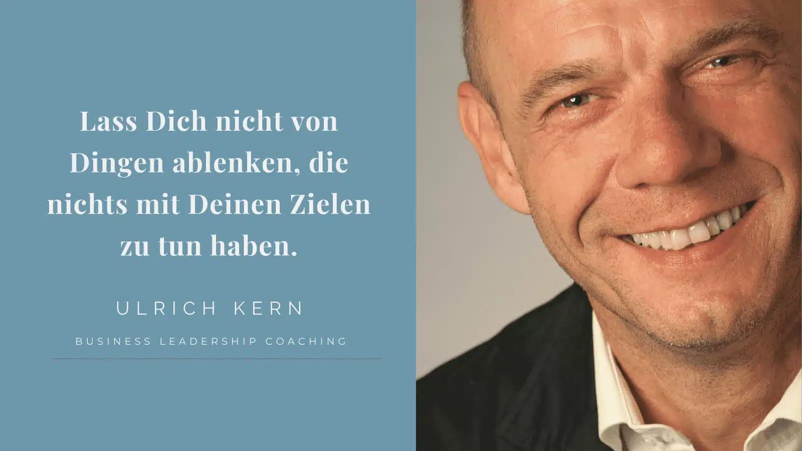 Lass Dich nicht von Dingen ablenken, die nichts mit Deinen Zielen zu tun haben!