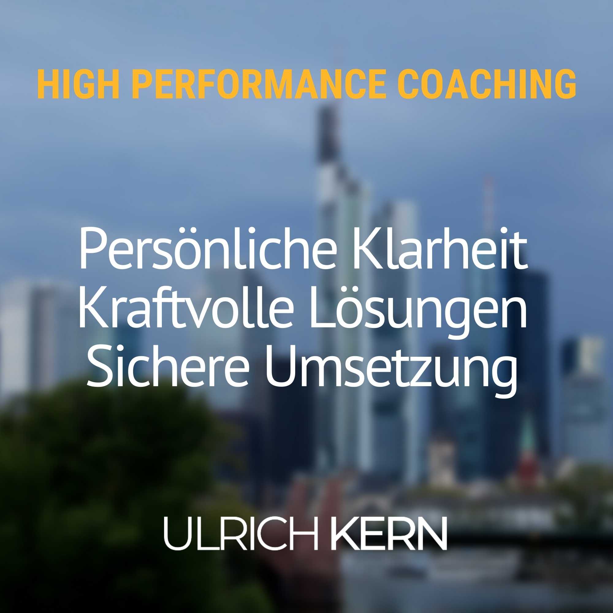High Performance Coaching - Ulrich Kern - Online-Shop